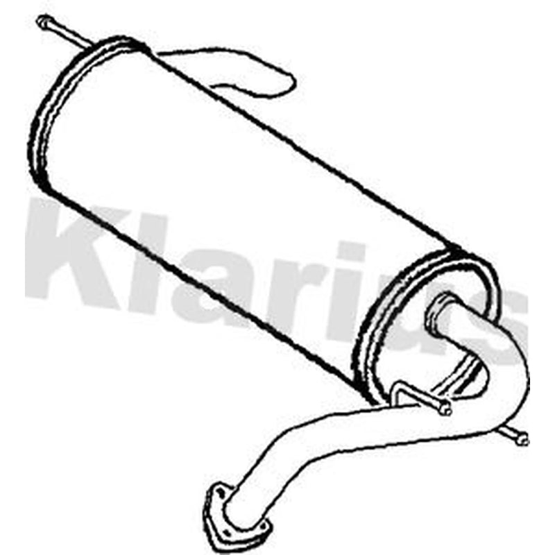 Klarius Box With Tail Pipe Rear fits Mitsubishi Shogun Pinin I 1999-2007 1.8