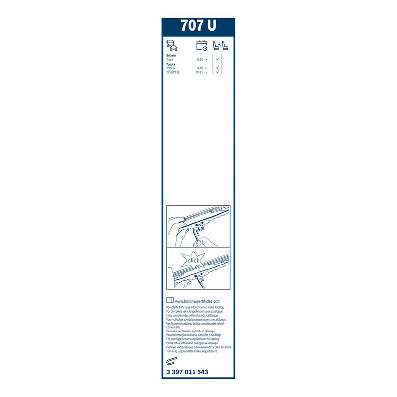 Bosch Eco Wiper Blade 700mm — 707U fits Subaru Trezia 2011 on 1.3 1.4