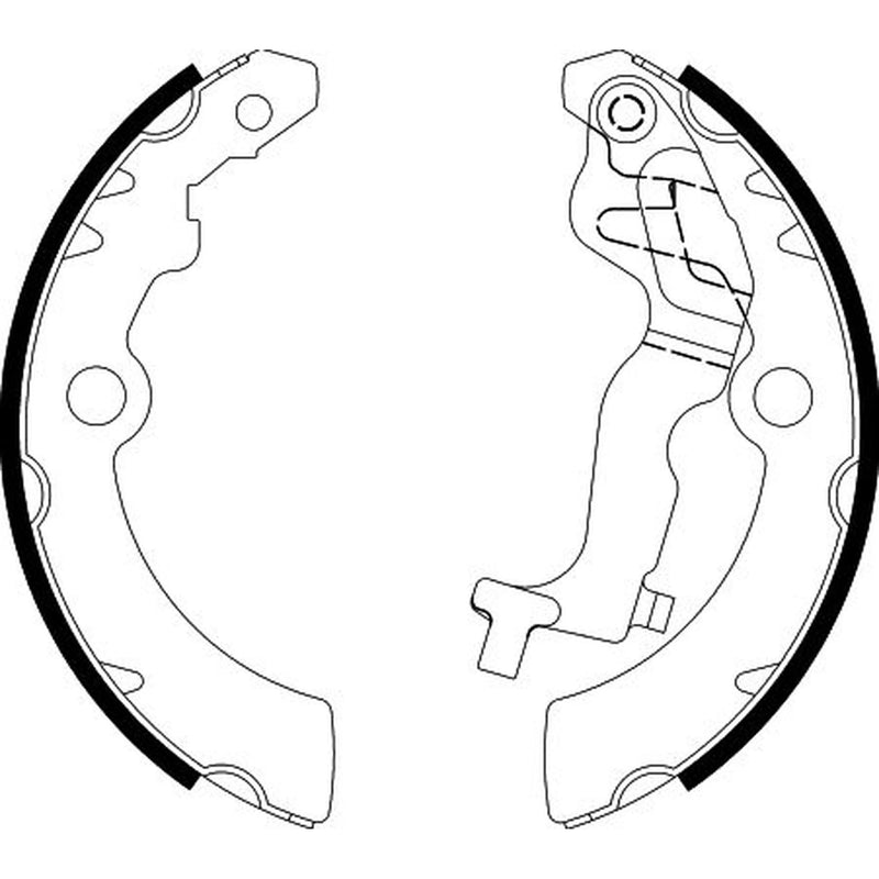 Mintex 4 x Brake Shoe Set Axle Kit fits Nissan Pixo 2009 on 1.0