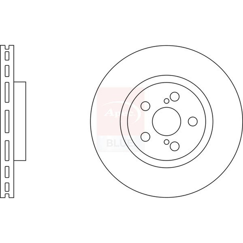 Apec Front & Rear Brake Discs & Pads fits Toyota Avensis 2003-2008 2.0 2.4
