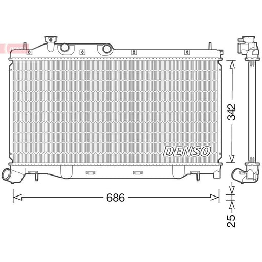 Denso Engine Radiator fits Subaru Forester 2013 on 2.0