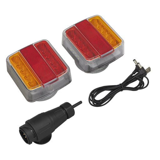 Sealey 13-Pin Wireless SMD LED Trailer Light Set 2 Piece