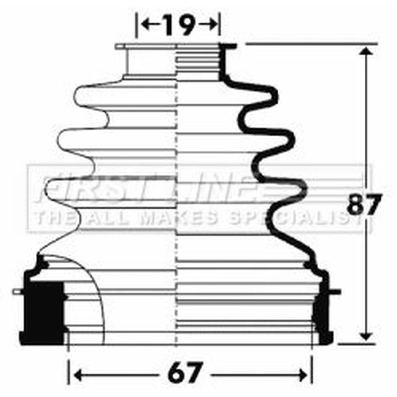 First Line Drive Shaft Bellow Kit Front Left fits Ford Focus C-Max 2003-2007 1.8