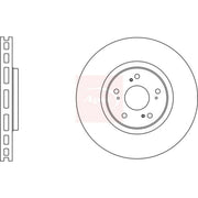 Apec 2 x Vented Brake Discs fits Honda Accord VIII 2008-2015 2.2 2.4
