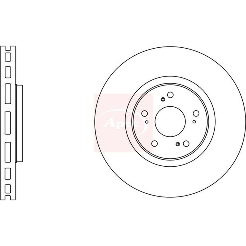 Apec Front Brake Vented Discs & Pads fits Honda Accord VIII 2008-2015 2.2 2.4