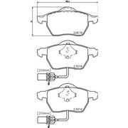 DON Front Brake Pad Set fits Audi A4 B5 1996-2001 1.9