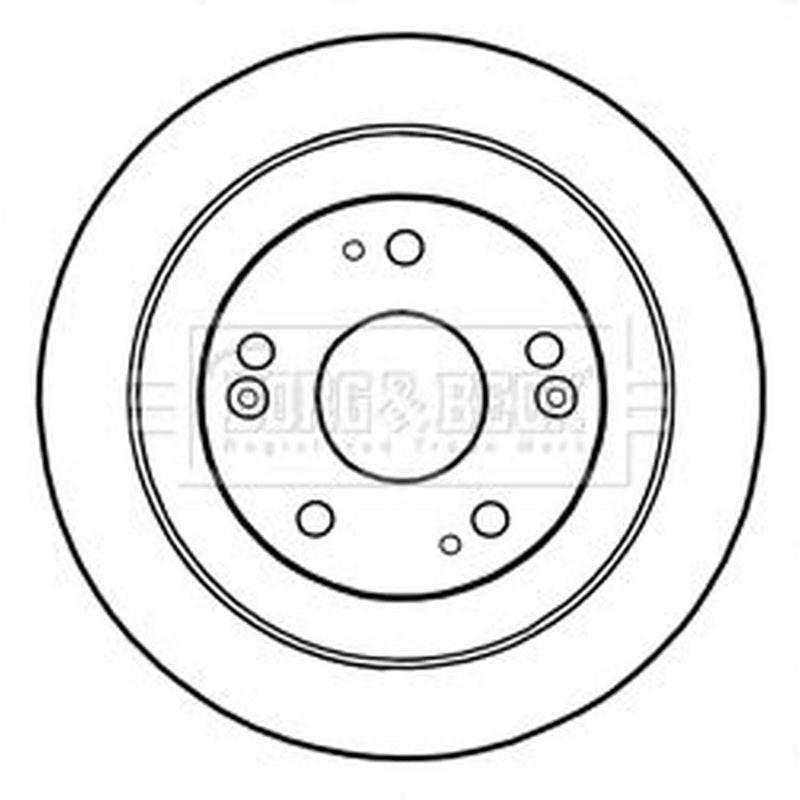 Borg & Beck Front & Rear Brake Discs & Pads fits Honda Civic IX 2012-2016