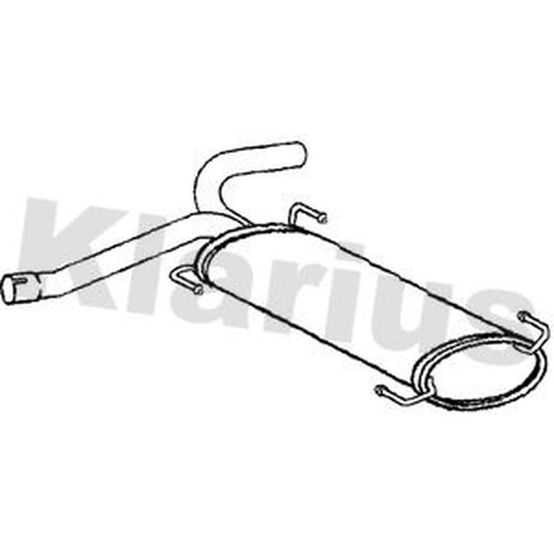 Klarius Box With Centre Pipe Centre fits Citroën Relay III 2011-2020 2.2 3.0