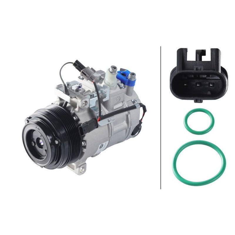 Hella Air Conditioning Compressor fits Mercedes-Benz C-Class 2008-2014