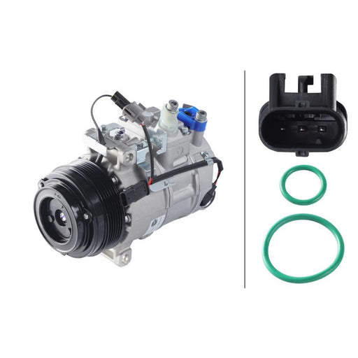 Hella Air Conditioning Compressor fits Mercedes-Benz C-Class 2008-2014