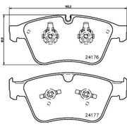 Mintex Front Brake Pad Set fits Mercedes-Benz M-Class 2006-2011 164.177