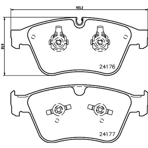Mintex Front Brake Pad Set fits Mercedes-Benz M-Class 2006-2011 164.177