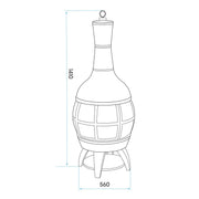 Dellonda Deluxe 360 Chiminea/Fire Pit - Antique Bronze Finish Dellonda  - Dynamic Drive