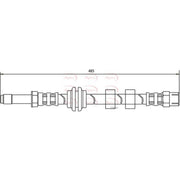 Apec Brake Hydraulic Hose Line Front fits Seat Cordoba 1993-2002