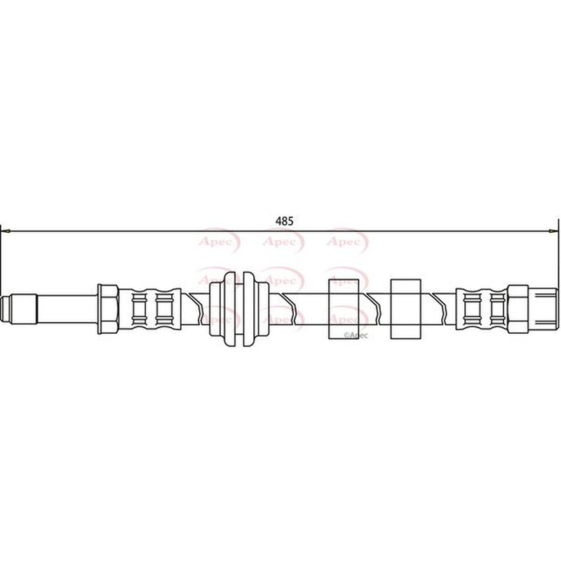 Apec Brake Hydraulic Hose Line Front fits Seat Cordoba 1993-2002