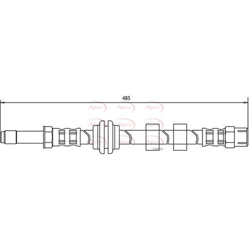 Apec Brake Hydraulic Hose Line Front fits Seat Cordoba 1993-2002