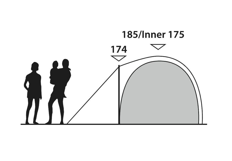 Outwell Cloud 5 Pole Tent Green 5 Person Outwell - Dynamic Drive
