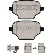 Juratek Rear Brake Pad Set fits Citroën Berlingo 2018-2019 1.2 1.5