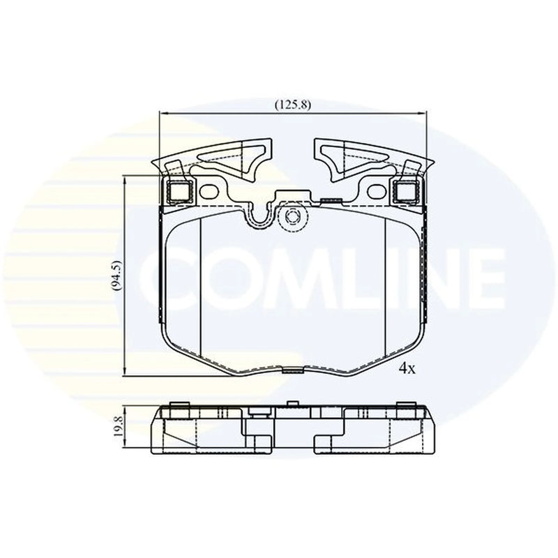 Comline 4 x Front Brake Pad Set fits BMW 2 2021 on