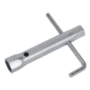 Sealey Double End Long Reach Spark Plug Box Spanner 17/21mm with L-Bar MS158 Sealey - Dynamic Drive