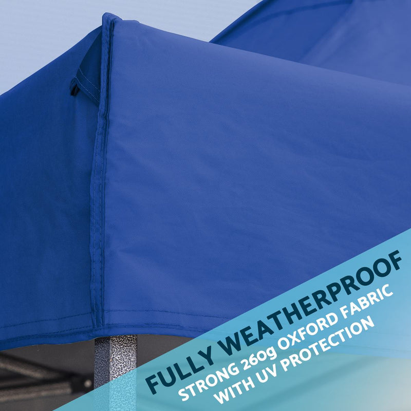 Dellonda 2x2m Pop-Up Gazebo Heavy Duty Carry Bag Rope Stakes & Weight Blue Dellonda - Dynamic Drive