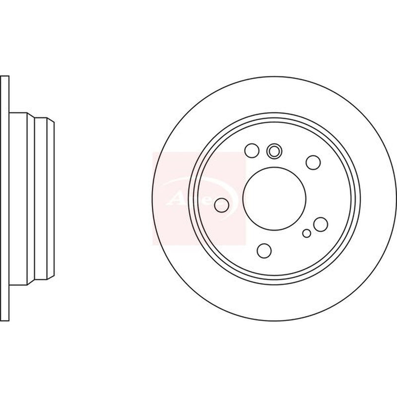 Apec Rear Brake Solid Discs & Pads fits Mercedes-Benz 124 1992-1993 124.028