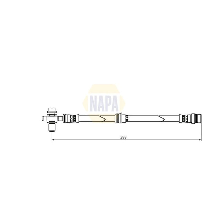 NAPA Brake Hydraulic Hose Line Front NBH1225