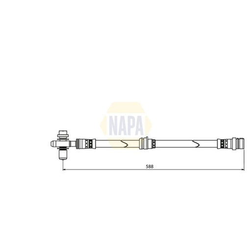 NAPA Brake Hydraulic Hose Line Front NBH1225