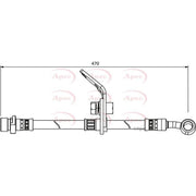 Apec Brake Hydraulic Hose Line Front Right fits Honda Accord VII 2003-2008