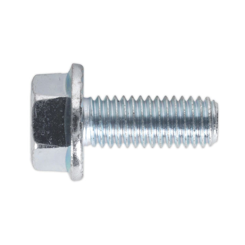 Sealey Setscrew M8 x 30mm Flanged Serrated DIN 6921 Pack of 50 SFS830 Sealey - Dynamic Drive