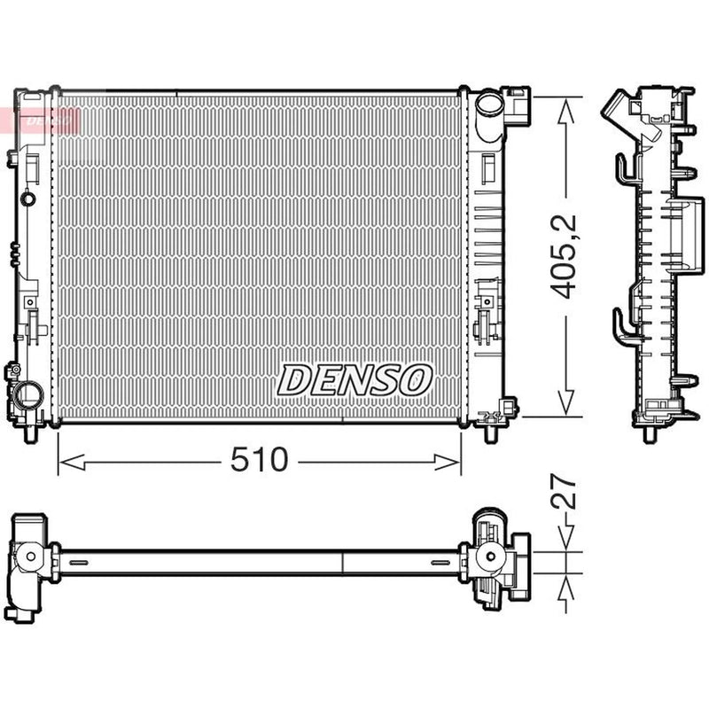 Denso Engine Radiator fits Dacia Sandero II 2018 on 1.5