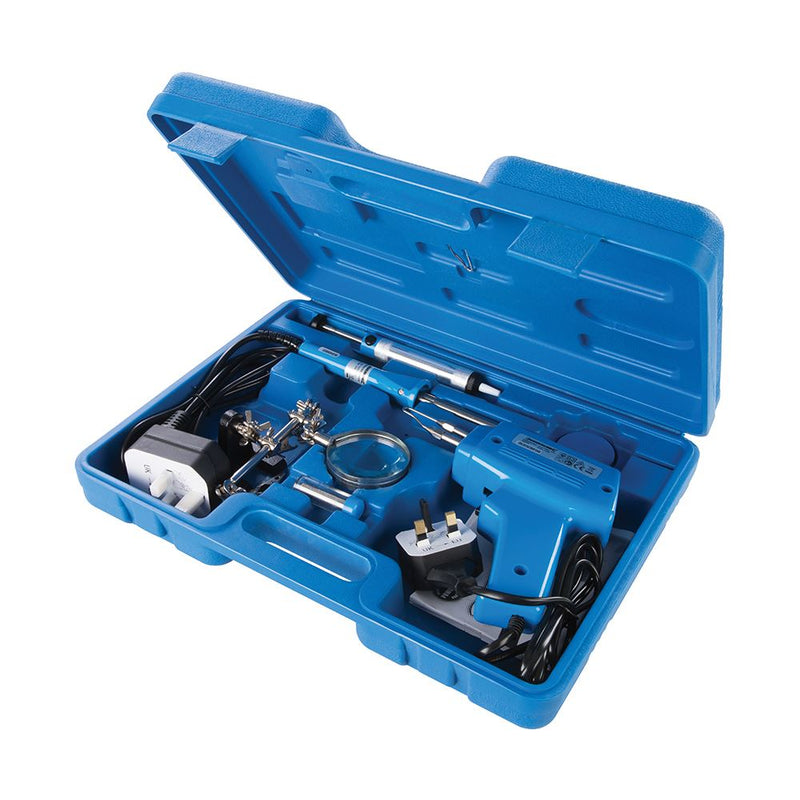 Silverline Electric Soldering Kit 9pce 100W / 30W 845318 Silverline  - Dynamic Drive