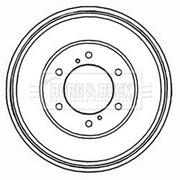 Borg & Beck Brake Drum Assembly Rear BBR7200