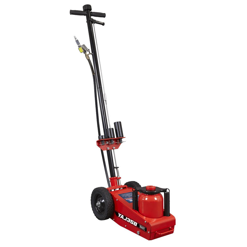 Sealey Air Operated Single Stage Trolley Jack 35 Tonne YAJ35B Sealey - Dynamic Drive