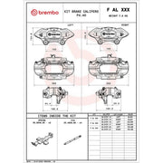 Brembo 2 x Brake Caliper Assembly Front fits BMW 1 Sports Hatch 2011-2019
