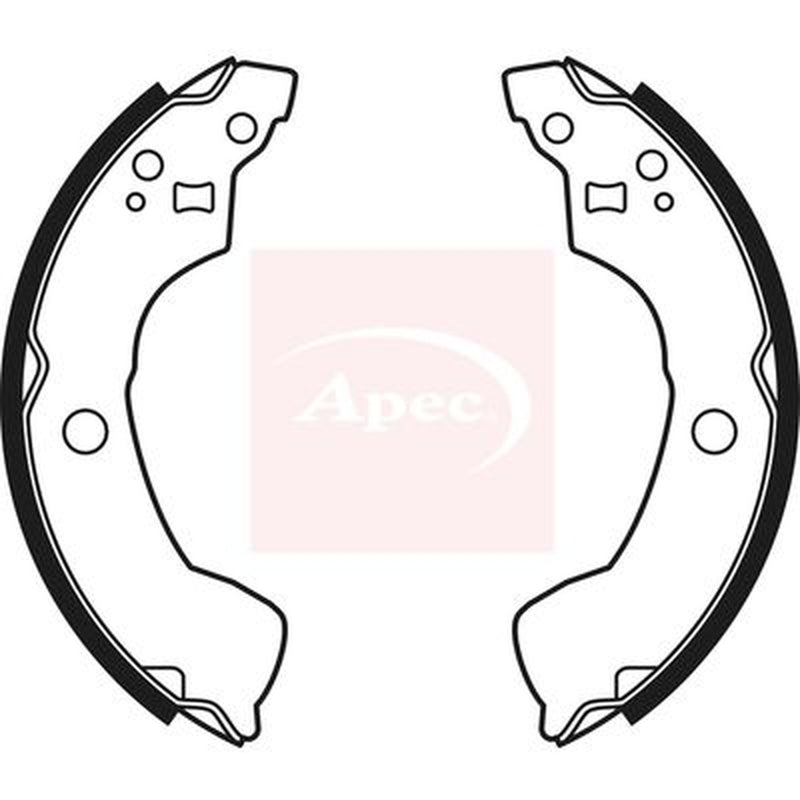 Apec Brake Shoe Set Axle Kit fits Nissan Almera 2000-2006 1.5