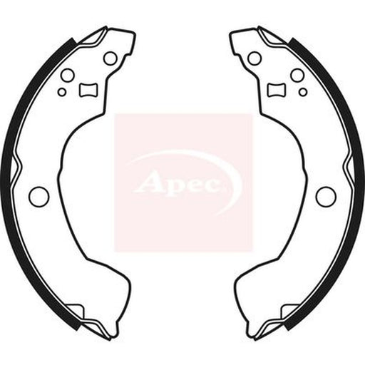 Apec Brake Shoe Set Axle Kit fits Nissan Almera 2000-2006 1.5