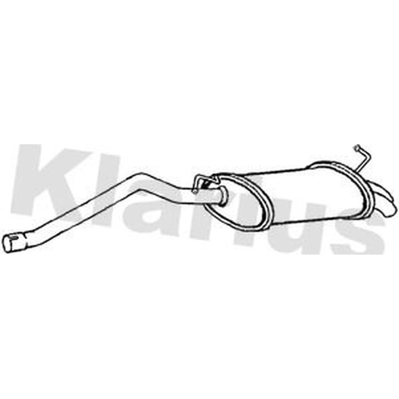 Klarius Box With Tail Pipe Rear fits Seat Leon St 2013-2020 2.0