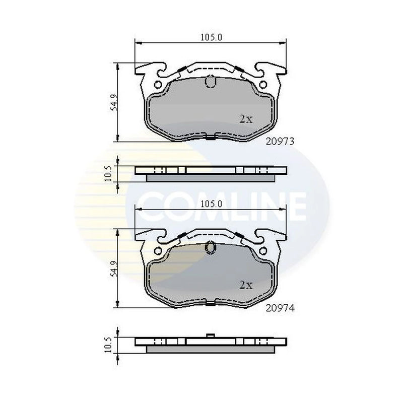 Comline Front & Rear Brake Discs & Pads fits Citroën Xsara 1998-2005 2.0