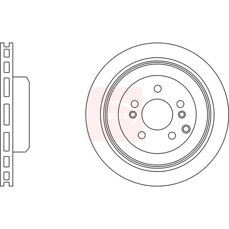 Apec 2 x Vented Brake Discs fits Hyundai IX55 2008-2012 3.0 3.8