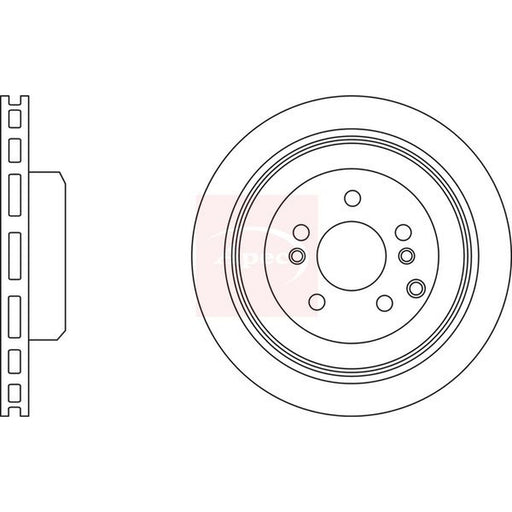 Apec 2 x Vented Brake Discs fits Hyundai IX55 2008-2012 3.0 3.8