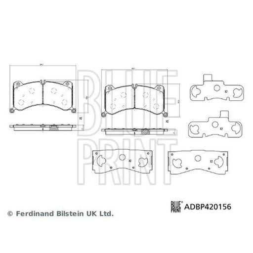 Blue Print Front Brake Pad Set ADBP420156