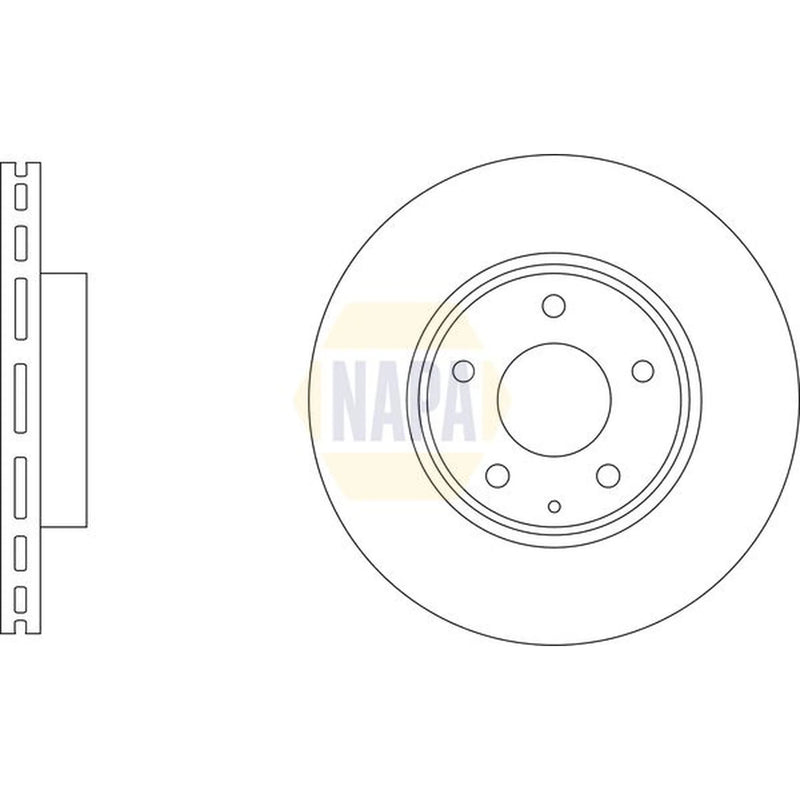 NAPA 2 x Vented Brake Discs fits Mazda CX-5 2011-2024 2.0 2.2 2.5