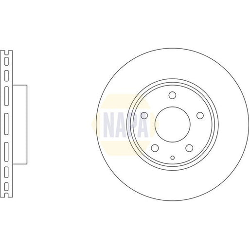 NAPA 2 x Vented Brake Discs fits Mazda CX-5 2011-2024 2.0 2.2 2.5