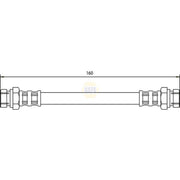 NAPA Brake Hydraulic Hose Line Rear fits VW Corrado 1991-1995 2.9