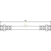 NAPA Brake Hydraulic Hose Line Rear NBH1401