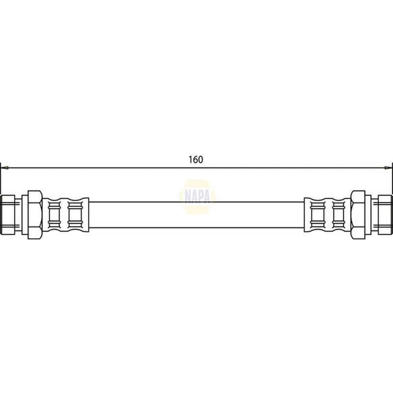 NAPA Brake Hydraulic Hose Line Rear NBH1401