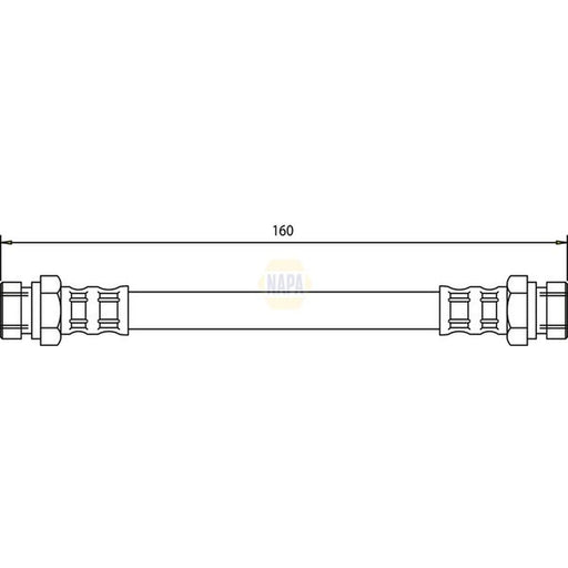 NAPA Brake Hydraulic Hose Line Rear NBH1401
