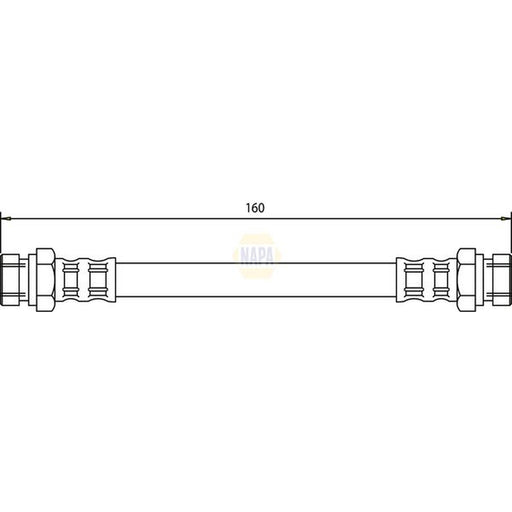 NAPA Brake Hydraulic Hose Line Rear fits VW Corrado 1991-1995 2.9