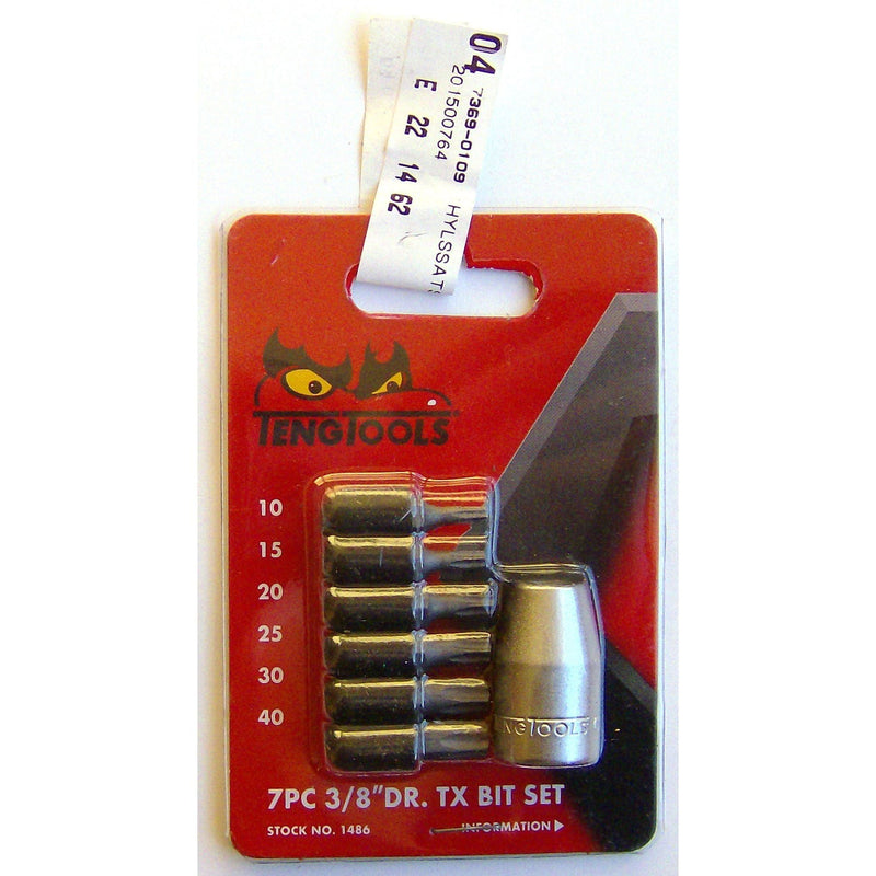 Teng Tools Bit Set With 3/8" Coupler TX 7 Pieces Teng Tools - Dynamic Drive